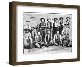 Company D Texas Rangers at Ysleta, Texas, 1894-null-Framed Giclee Print