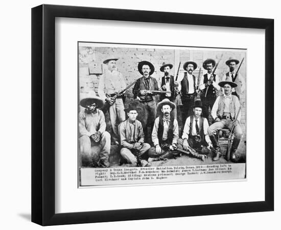 Company D Texas Rangers at Ysleta, Texas, 1894-null-Framed Giclee Print