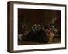 Company of Ladies Watching Stereoscopic Photographs, before 1868-Jacob Spoel-Framed Giclee Print