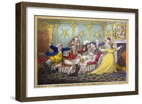 Company Shocked at a Lady Getting Up to Ring the Bell, Pub. H. Humphrey, London, 1804-Brownlow North-Framed Giclee Print