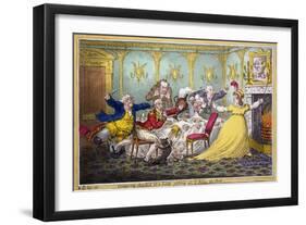 Company Shocked at a Lady Getting Up to Ring the Bell, Pub. H. Humphrey, London, 1804-Brownlow North-Framed Giclee Print