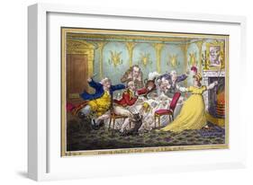 Company Shocked at a Lady Getting Up to Ring the Bell, Pub. H. Humphrey, London, 1804-Brownlow North-Framed Giclee Print