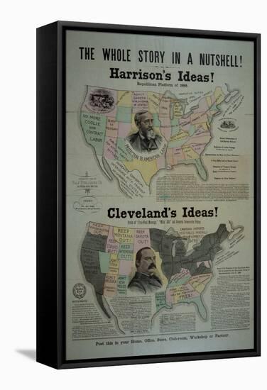 Comparative Map-David J. Frent-Framed Stretched Canvas