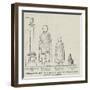 Comparative Sizes of Monuments with the Two Colossal Statues of Bamian-null-Framed Giclee Print