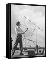 Comparing Television Sentinel Portable Antenna with Permanent Roof Installations-George Skadding-Framed Stretched Canvas