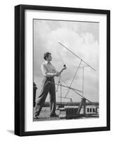 Comparing Television Sentinel Portable Antenna with Permanent Roof Installations-George Skadding-Framed Photographic Print