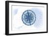 Compass - Blue - Coastal Icon-Lantern Press-Framed Art Print