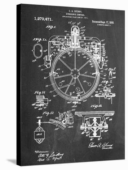 Compass Patent 1918-null-Stretched Canvas