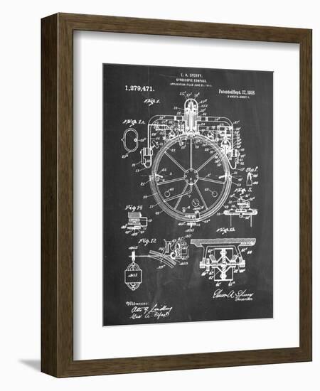 Compass Patent 1918-null-Framed Art Print