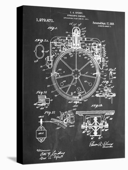 Compass Patent 1918-null-Stretched Canvas