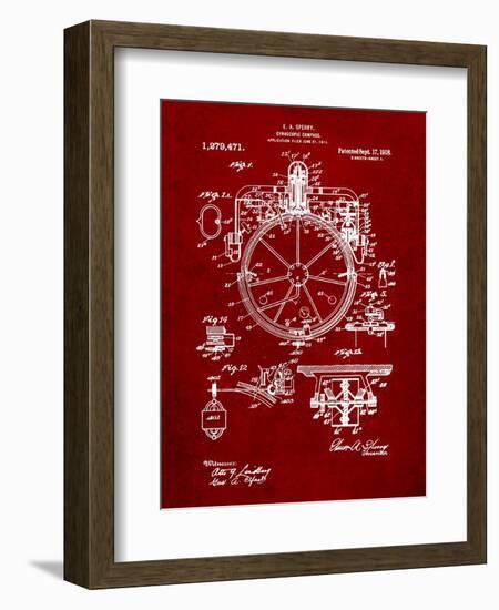 Compass Patent 1918-Cole Borders-Framed Art Print