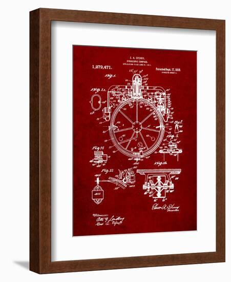 Compass Patent 1918-Cole Borders-Framed Art Print