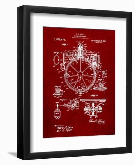 Compass Patent 1918-Cole Borders-Framed Art Print