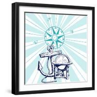 Compass Rose-The Saturday Evening Post-Framed Giclee Print