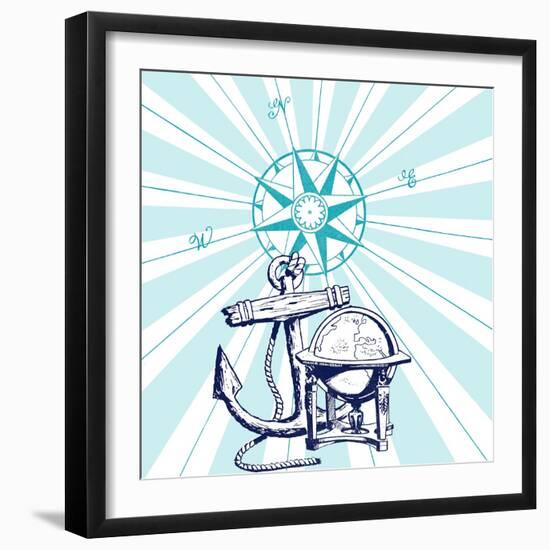 Compass Rose-The Saturday Evening Post-Framed Giclee Print