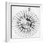 Compass with a Scene of Surveying (Engraving)-English-Framed Giclee Print