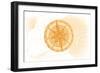 Compass - Yellow - Coastal Icon-Lantern Press-Framed Art Print
