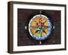 Compass-Design Turnpike-Framed Giclee Print