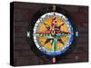 Compass-Design Turnpike-Stretched Canvas