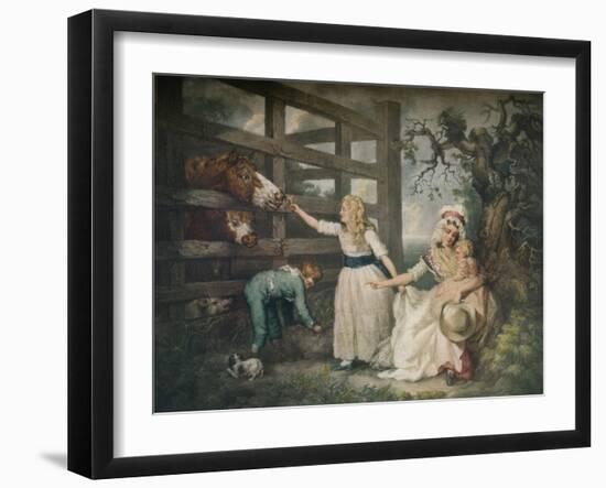 Compassionate Children, c1793, (1916)-William Ward-Framed Giclee Print