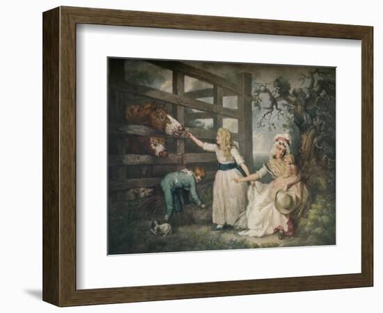 Compassionate Children, c1793, (1916)-William Ward-Framed Giclee Print