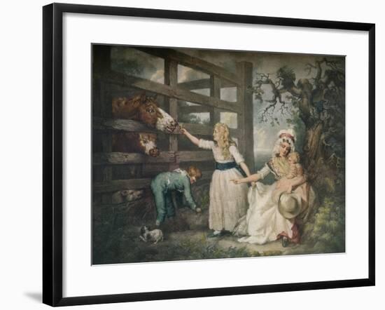 Compassionate Children, c1793, (1916)-William Ward-Framed Giclee Print