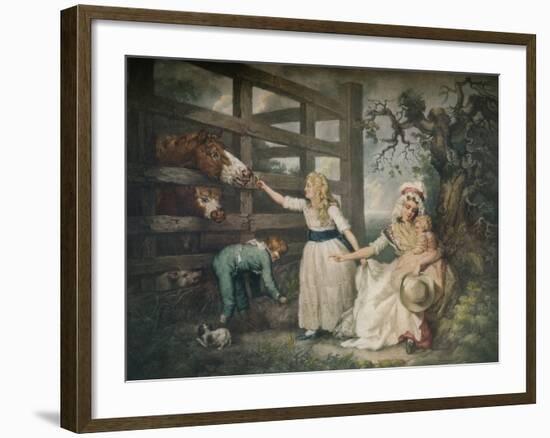 Compassionate Children, c1793, (1916)-William Ward-Framed Giclee Print