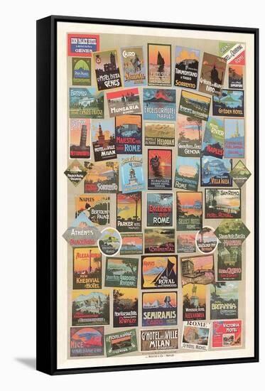 Compendium of Travel Posters-null-Framed Stretched Canvas