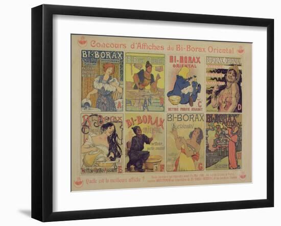 Competition for Best Poster Advertising the French Cleaning Agent 'Bi-Borax Oriental', 1898-null-Framed Giclee Print