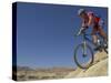 Competitior Riding Downhill in the Mount Sodom International Mountain Bike Race, Israel-Eitan Simanor-Stretched Canvas