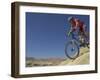 Competitior Riding Downhill in the Mount Sodom International Mountain Bike Race, Israel-Eitan Simanor-Framed Photographic Print
