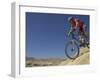 Competitior Riding Downhill in the Mount Sodom International Mountain Bike Race, Israel-Eitan Simanor-Framed Photographic Print