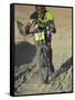 Competitior Riding Uphill on Sandy Track in Mount Sodom International Mountain Bike Race, Israel-Eitan Simanor-Framed Stretched Canvas