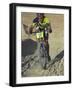 Competitior Riding Uphill on Sandy Track in Mount Sodom International Mountain Bike Race, Israel-Eitan Simanor-Framed Photographic Print