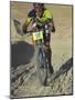 Competitior Riding Uphill on Sandy Track in Mount Sodom International Mountain Bike Race, Israel-Eitan Simanor-Mounted Photographic Print