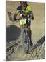 Competitior Riding Uphill on Sandy Track in Mount Sodom International Mountain Bike Race, Israel-Eitan Simanor-Mounted Photographic Print