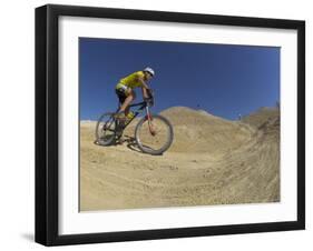 Competitiors in Mount Sodom International Mountain Bike Race, Dead Sea Area, Israel, Middle East-Eitan Simanor-Framed Photographic Print