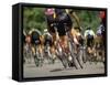 Competitive Cycling-null-Framed Stretched Canvas