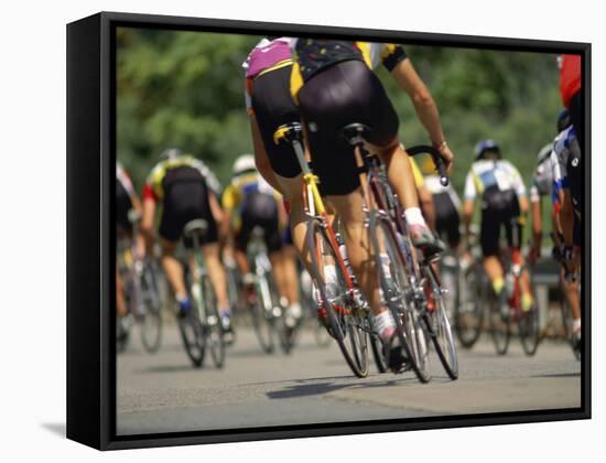 Competitive Cycling-null-Framed Stretched Canvas