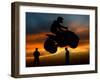 Competitor Jumps with His Quad Bike During a Greek National Race at Hellinikon Old Airport, Athens-null-Framed Premium Photographic Print