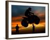 Competitor Jumps with His Quad Bike During a Greek National Race at Hellinikon Old Airport, Athens-null-Framed Photographic Print