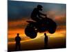 Competitor Jumps with His Quad Bike During a Greek National Race at Hellinikon Old Airport, Athens-null-Mounted Photographic Print