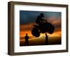 Competitor Jumps with His Quad Bike During a Greek National Race at Hellinikon Old Airport, Athens-null-Framed Photographic Print