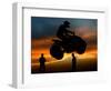 Competitor Jumps with His Quad Bike During a Greek National Race at Hellinikon Old Airport, Athens-null-Framed Photographic Print