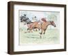 Competitors in a Horse Race-null-Framed Giclee Print