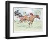 Competitors in a Horse Race-null-Framed Giclee Print