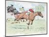 Competitors in a Horse Race-null-Mounted Giclee Print