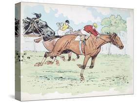 Competitors in a Horse Race-null-Stretched Canvas