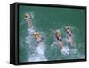 Competitors in the Henley and Grange Swimming Race-Robert Francis-Framed Stretched Canvas