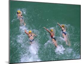 Competitors in the Henley and Grange Swimming Race-Robert Francis-Mounted Photographic Print